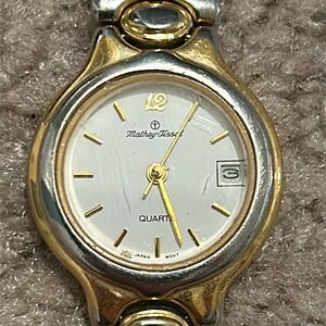 Mathey Tissot women’s vintage two tone bracelet watch one size‎